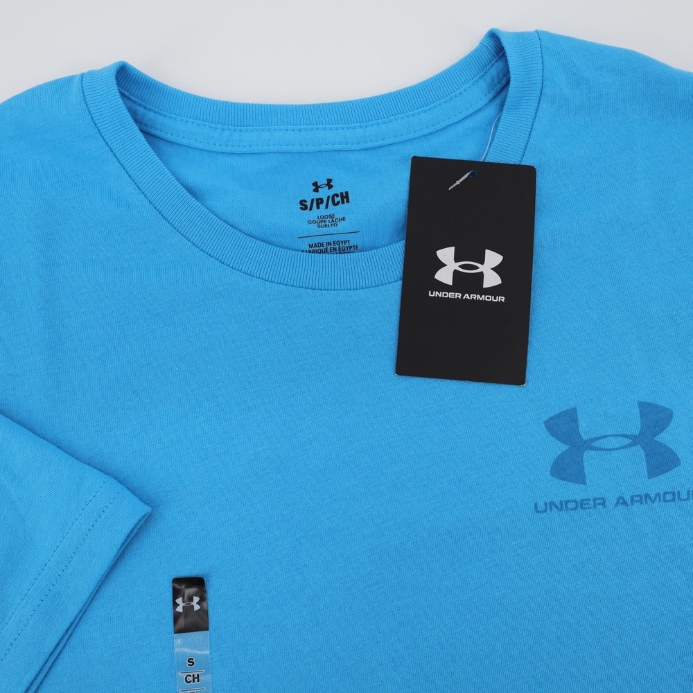 NEW Under Armour Sportstyle Loose T-Shirt Blue Short Sleeve Mens Small